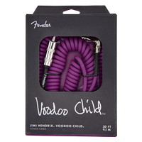Hendrix Voodoo Child Coil Instrument Cable, Straight/Angle, 30', Purple