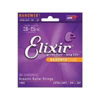 Elixir #11002: Acoustic Nanoweb Extra Light 10-47