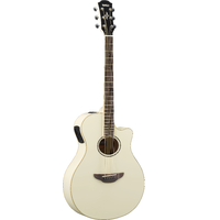 Yamaha APX600VW Thinline Acoustic Electric Guitar w/ Cutaway & Pickup (Vintage White)