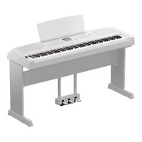 Yamaha DGX670 Portable White Piano - Including L300B + LP1B