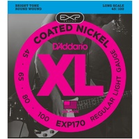 D'Addario EXP170 Coated Bass Guitar Strings, Light, 45-100, Long Scale
