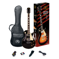SX Les Paul Style Electric Guitar Pack with Accessories (Black)