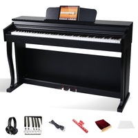 Maestro Mdp600B 88-Key Weighted Hammer Action Digital Piano W/ Sliding Lid & Bluetooth (Black) - Bench Sold Separately