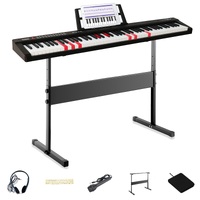 Maestro Mk-L88Bt Beginner 88-Key Digital Piano With Light-Up Keys Guide - Touch Sensitive Dynamic Full Sized Keyboard W/ Bluetooth, Usb & Mp3 Player