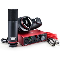 Focusrite Scarlett Solo Gen 3 2-In/2-Out Usb Audio Interface Studio Pack W/ Condenser Microphone & Headphones