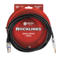 Rocklines Rom10St 10' Xlr Male  - 6.5 Stereo Balanced  Jack