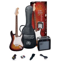 SX SE1SK 3/4 Electric Guitar Kit in 3 Tone Sunburst
