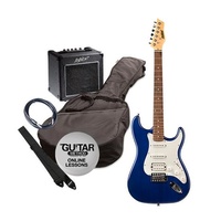 Ashton SPAG232TDB Electric Guitar Pack - Blue