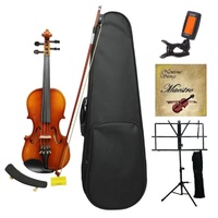MAESTRO Violin Set 4/4 includes Shoulder Rest, Music Stand, Digital Tuner, Strings and Gift Box