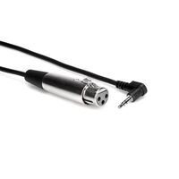 Camcorder Microphone Cable, XLR3F to Right-angle 3.5 mm TRS, 2 ft