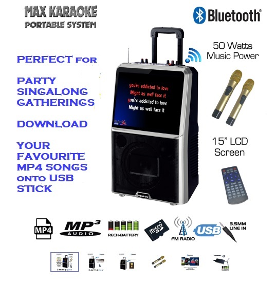 MAX SONKEN KARAOKE SYSTEM PORTABLE Sound system Built in VIDEO screen
