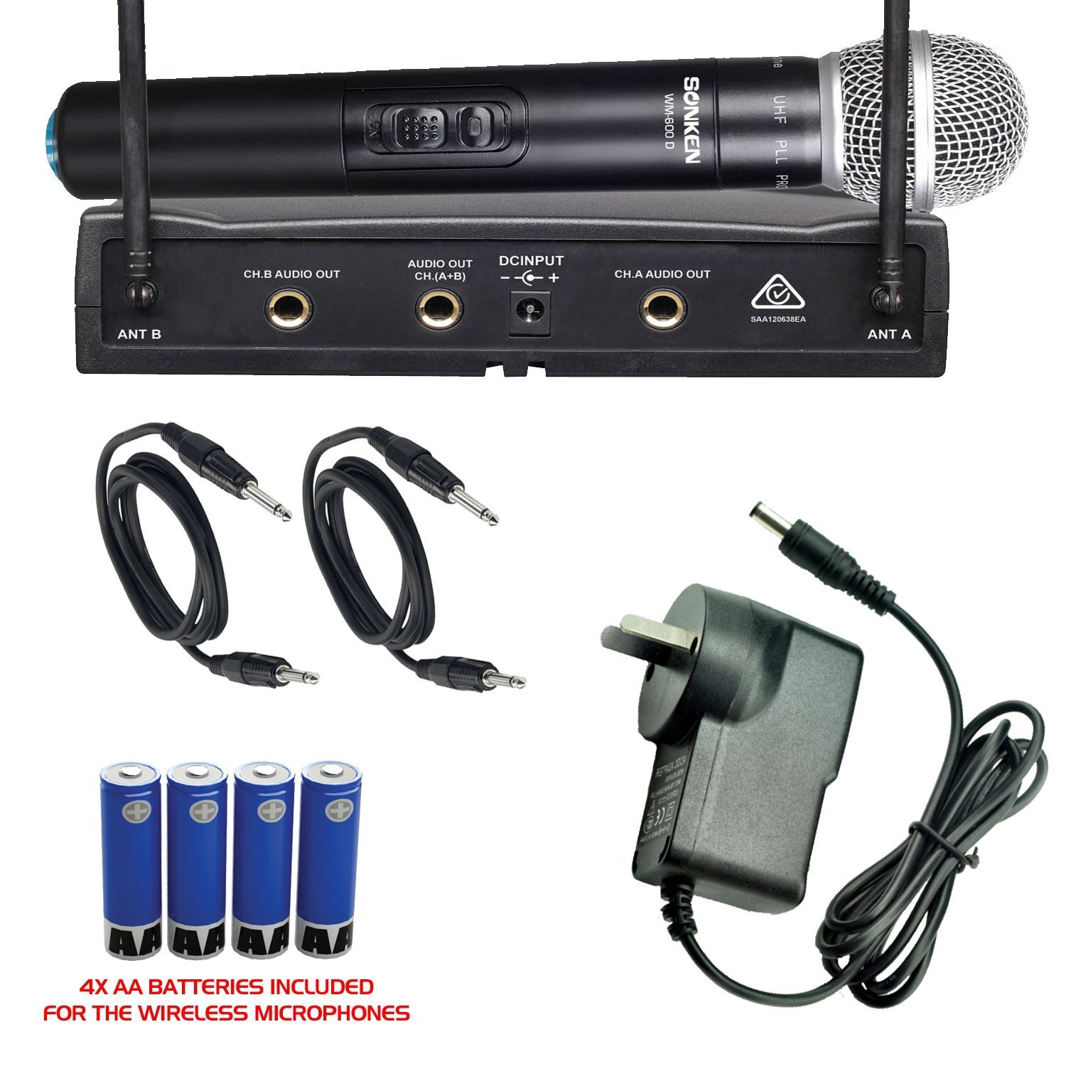WM600D SONKEN DUAL HANDHELD WIRELESS UHF MICROPHONE