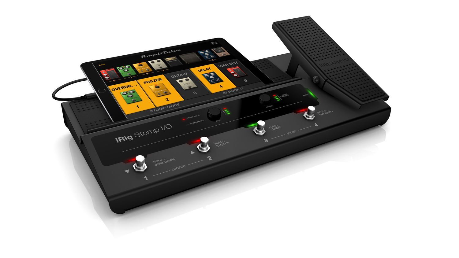 IK Multimedia iRig STOMP I/O Rugged pedalboard controller + 24bit