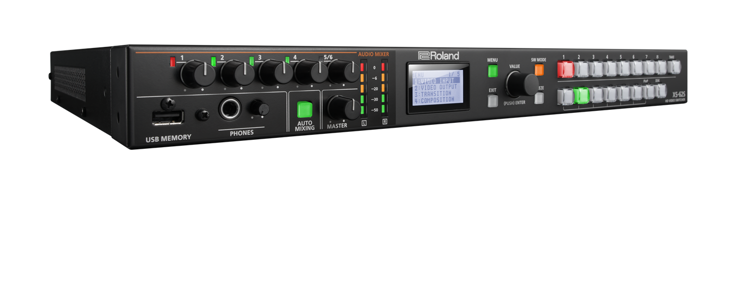 Roland 6 Channel 1ru Hd Av Mixer With Ptz Control