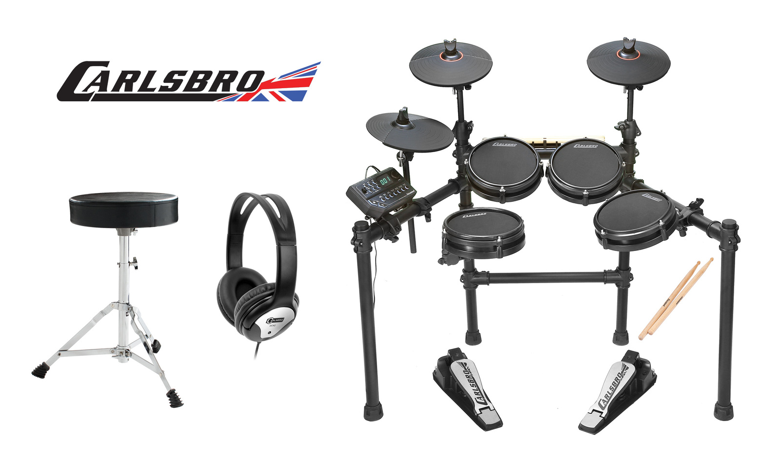 Carlsbro CSD25MPACK CSD Series Electronic Drum Kit Pack.. AFTERPAY