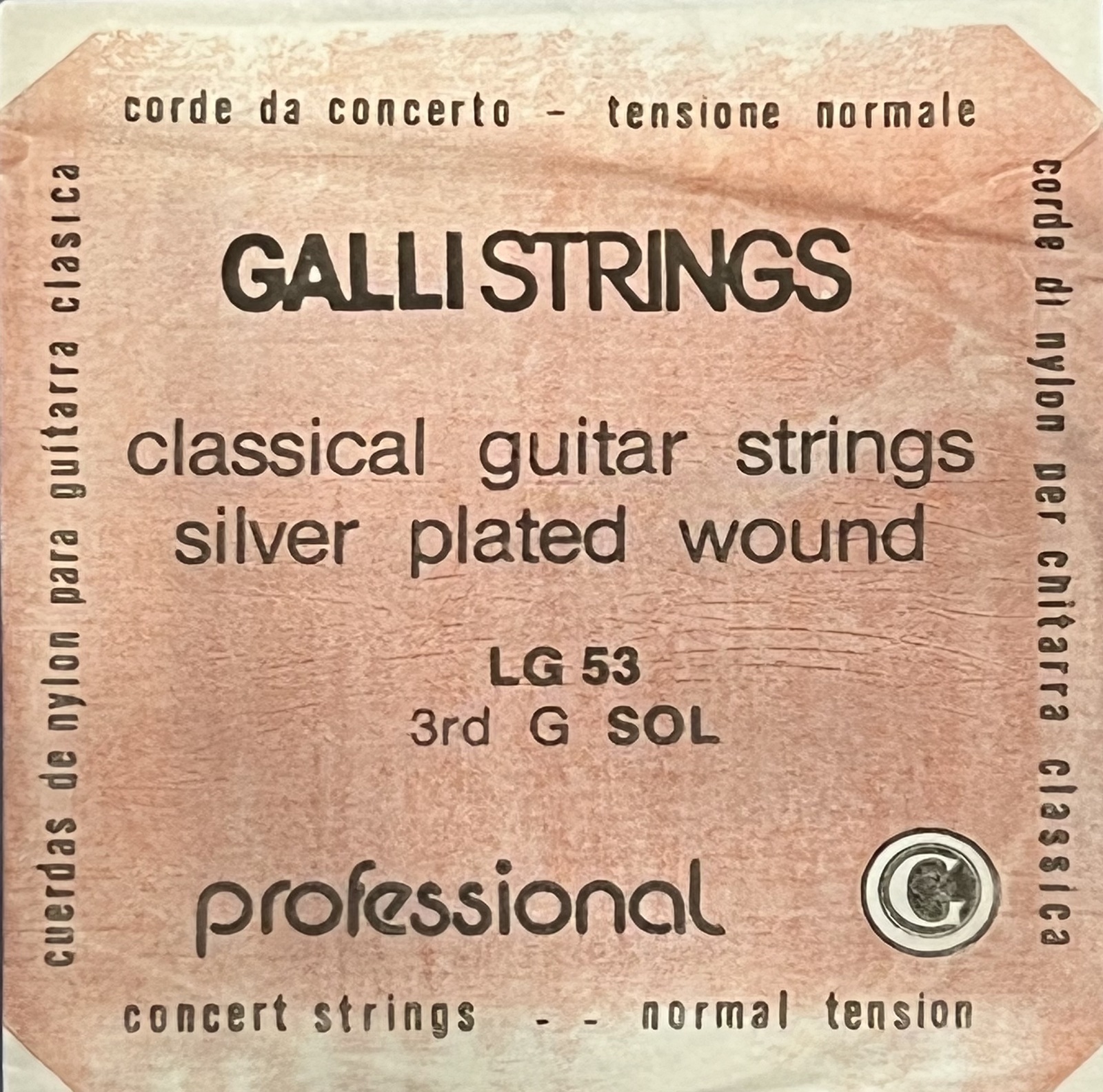 Galli Lg53 G 3Rd Guitar String GALLI STRINGS