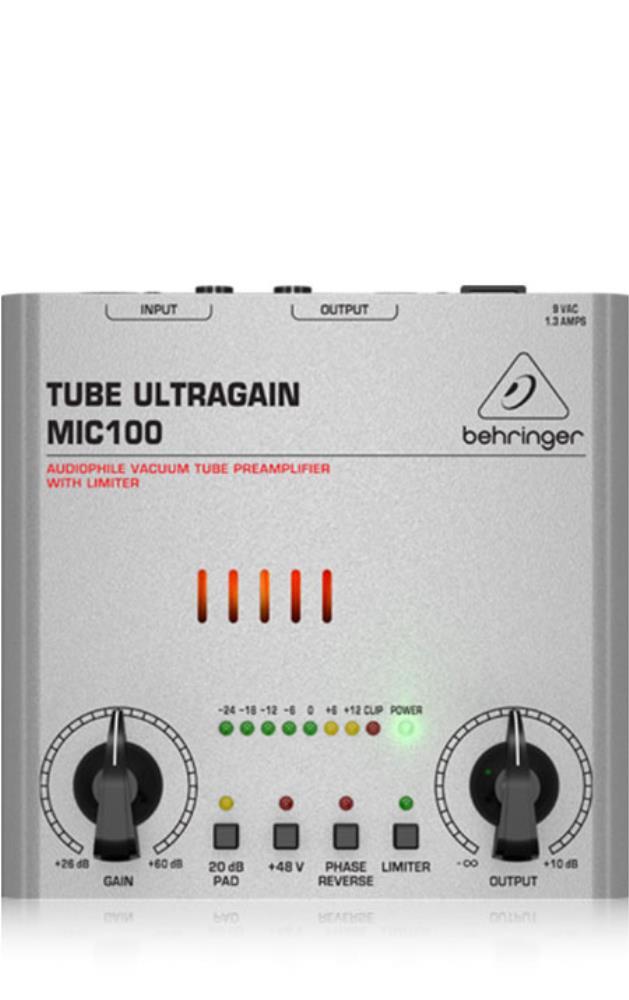 BEHRINGER TUBE ULTRAGAIN MIC100 PREAMP