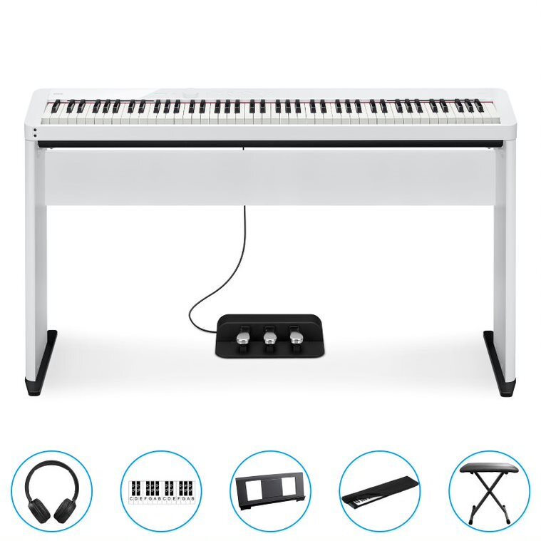 Casio PX-S1100WE Privia Digital Piano White w/ Stand and Tri