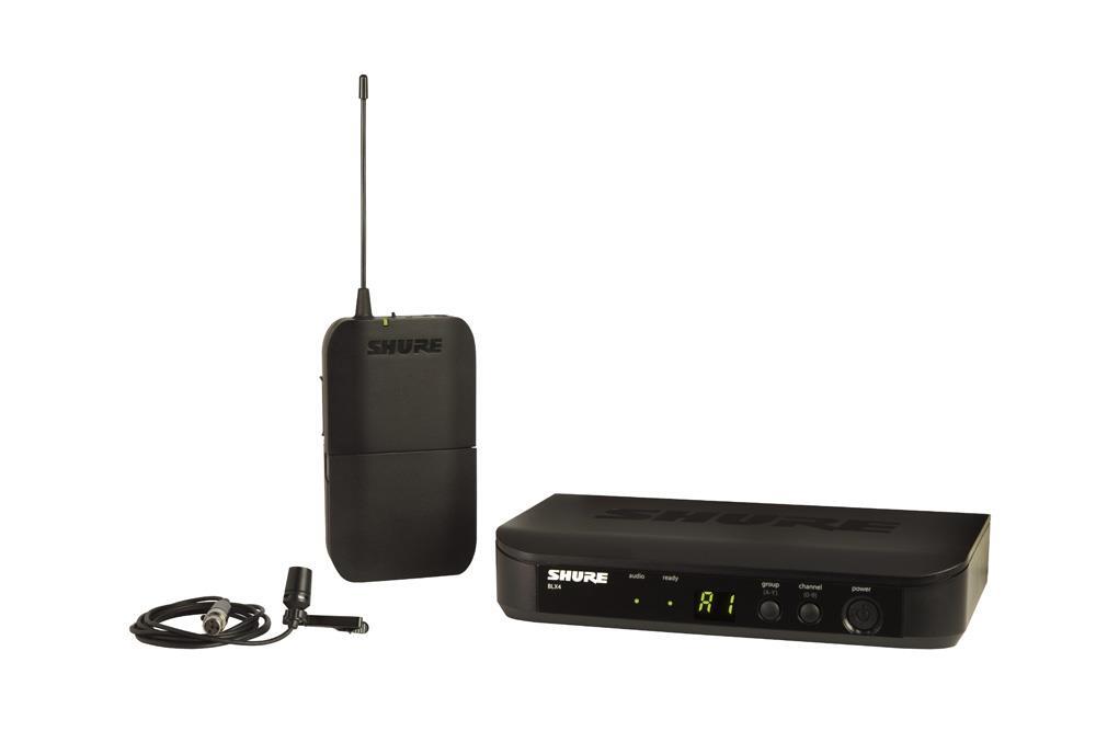 Shure SHRBLX14CVLM17 Wireless Lapel Mic System BLX1 Tx Bava's Music City