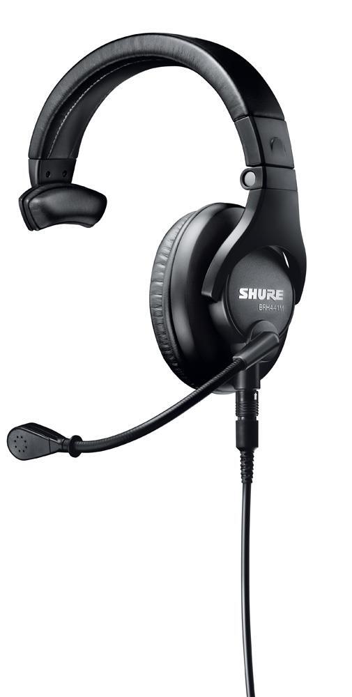 thumbnail image 2 of Shure BRH31M Single-sided Dynamic Headset Shure BRH31M-NXLR4F Broadcast Headset - Lightweight Single-Sided Dynamic Microphone, Cardioid, 270° Boom Single Ear Headset 2 of 9
