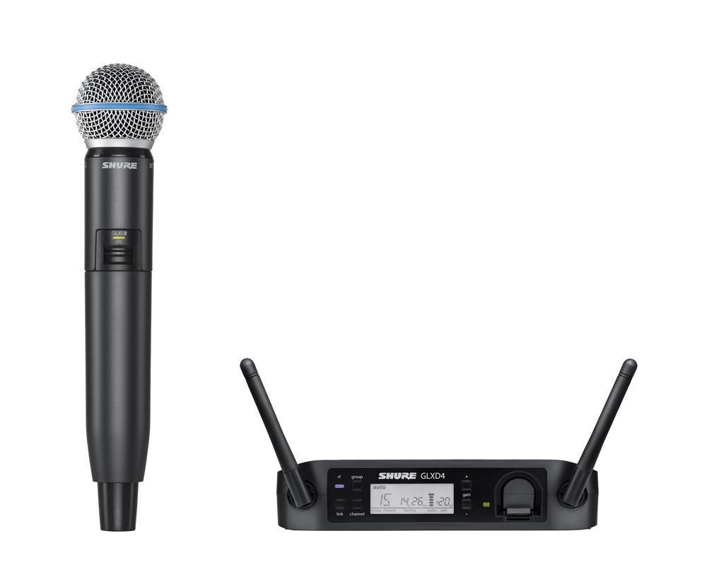 Shure SHRGLXD24B58 Wireless Dig Handheld System GLXD2 Tx; Beta58 Mic