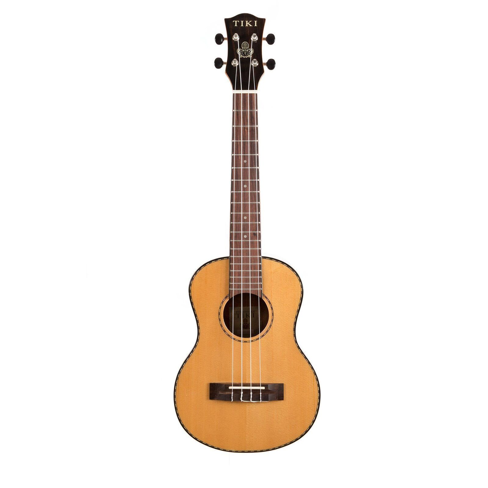 Tiki '22 Series' Spruce Solid Top Tenor Ukulele with Hard Case (Natural