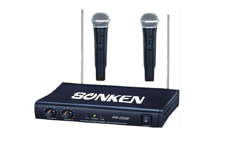 WM600D SONKEN DUAL HANDHELD WIRELESS UHF MICROPHONE