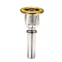 01-DW3181-2B DENIS WICK HERITAGE CORNET MOUTHPIECE SILVER PLATED WITH GOLD PLATED RIM 2B