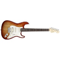 FENDER AM STD STRAT RW Sienna Sunburst Ash in Case