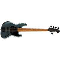 Fender Squier Contemporary Active Jazz Bass® HH V, Roasted Maple Fingerboard, Black Pickguard, Gunmetal Metallic