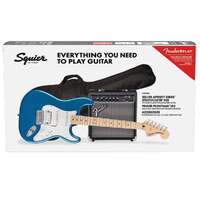 Fender Squier Affinity Series™ Stratocaster® HSS Pack w/ Frontman 15G Amp (Lake Placid Blue)