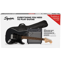 Squier Affinity Series™ Stratocaster® HSS Pack, Laurel Fingerboard, Charcoal Frost Metallic, Gig Bag, 15G