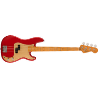 Fender Squier 40th Anniversary Precision Bass®, Vintage Edition, Maple Fingerboard, Gold Anodized Pickguard, Satin Dakota Red