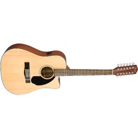 Fender CD-60SCE Dreadnought RW Natural 12-String Acoustic Guitar
