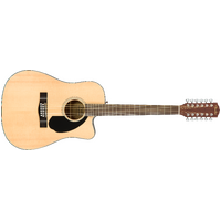 Fender CD-60SCE Dreadnought 12-string Acoustic Guitar, Walnut Fingerboard, Natural