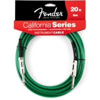 Fender California Instrument Cable, 20', Surf Green