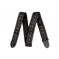 Nylon Stars and Stripes Strap, Black/Grey, 2"