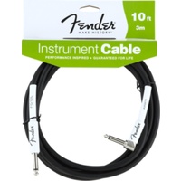 Fender Performance Series Instrument Cable, 10', Black, Angled