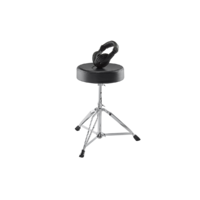 Drum Essentials: Round Drum Throne + Headphones