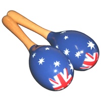 Maracas - Wooden (Aussie Flag)