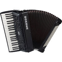 HOHNER BRAVO III 120 BASS PIANO ACCORDION, W GIG BAG, BLACK