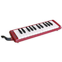 15-C94264 Hohner Student 26 Melodica, Interchangeable Mouthpiece And Tube,  Outfit In Case, Red