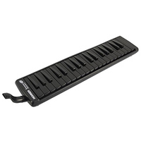 15-C94331 Hohner Superforce 37 Melodica, Black Keys & Body (Even The White Bits Are Black), 3 Full Octaves, With Mouthpiece And Extension Tube