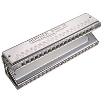 15-M968 Hohner Bass 78 Harmonica, Outfit With Case & Shoulder Strap