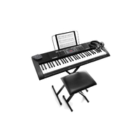 Alesis HARMONY61 MK3 61-Key Portable Keyboard w/ Bench, Stand and Accessories