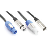 176724 3-Pin DMX & PowerCON Combo Cable - 5.0m