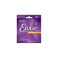 Elixir #11308: Acoustic Nanoweb Baritone 8 St Set 012-070