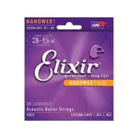 Elixir #11027: Acoustic Nanoweb Custom Light 11-52
