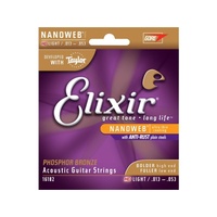 Elixir #16182: Acoustic Nanoweb Phosphor Bronze HD Lite 13-53