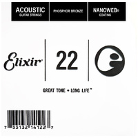 Elixir #14122: Acoustic Single String Phosphor Bronze 0.022 Single String